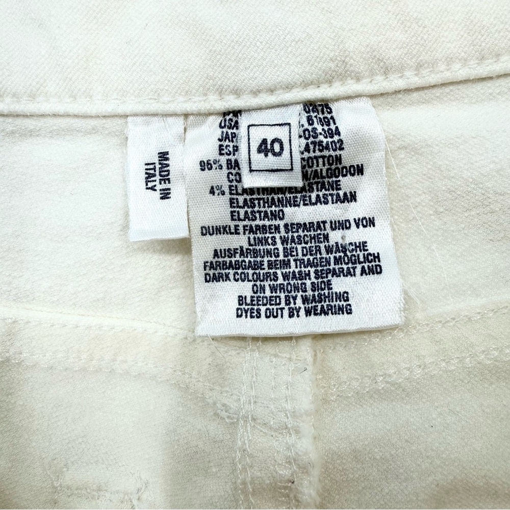 Vintage Escada Sport High Rise Tapered Leg Cream Ivory White Jeans Gold - Picture 7 of 13